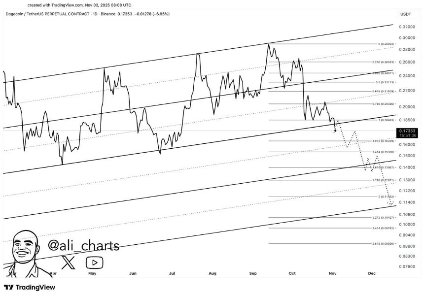 狗狗币 (DOGE) 价格或将在2025年底前面临归零风险