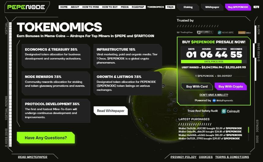 Mine Blue与PEPENODE：MB暴涨150%后，谁是更优的挖矿代币选择？