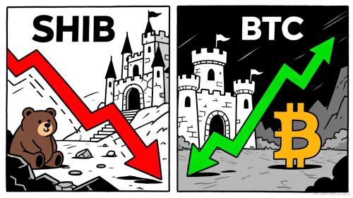 Shiba Inu与比特币的市场分化：技术背离中隐藏的投资机会