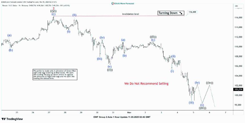  艾略特波浪分析：比特币看跌形态预示着进一步下跌 [视频] 