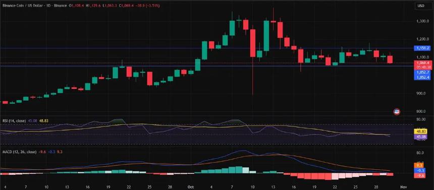 BNB价格跌破1100美元关口，Digitap ($TAP)借免KYC Visa卡东风或成市场新宠