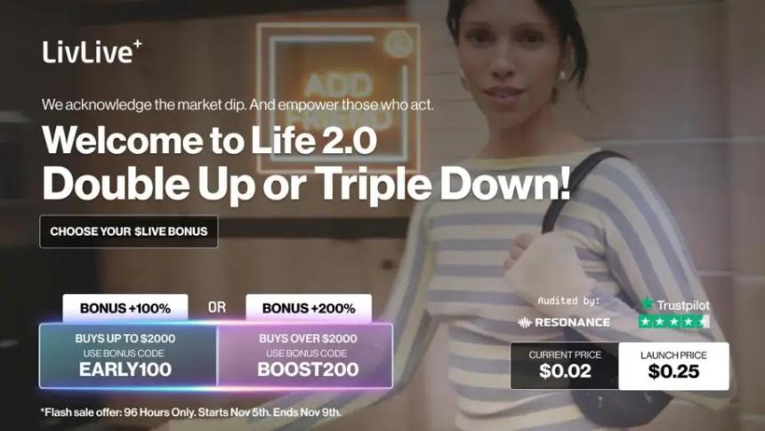 为何在SHIB稳健、DOT暴跌时，LivLive（$LIVE）成为加密货币预售焦点？