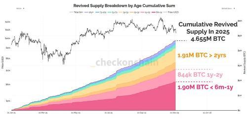 比特币2025年将迎来大规模流通：465万枚长期持有比特币重新进入市场