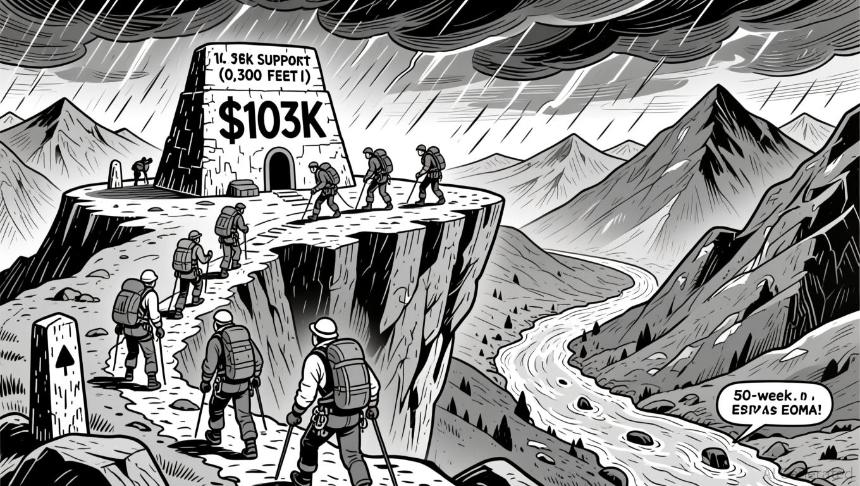 比特币10.3万美元支撑位测试：市场波动中的战术性买入机会？