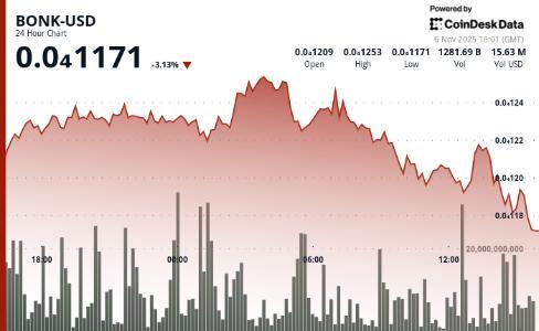 BONK股价下跌4%，技术面疲软或预示短期底部形成