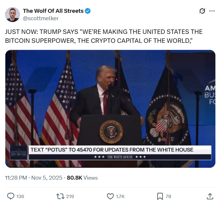 比特币流动性正在恢复，特朗普提振比特币，是否会迎来“月亮十一月”？