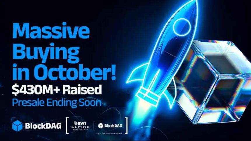 BlockDAG推动预售额达4.35亿美元，狗狗币价格保持稳定，瑞波币遭遇关键阻力