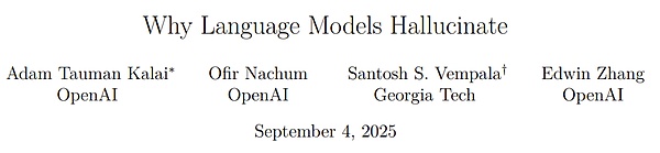  OpenAI罕见发论文：我们找到了AI幻觉的罪魁祸首 