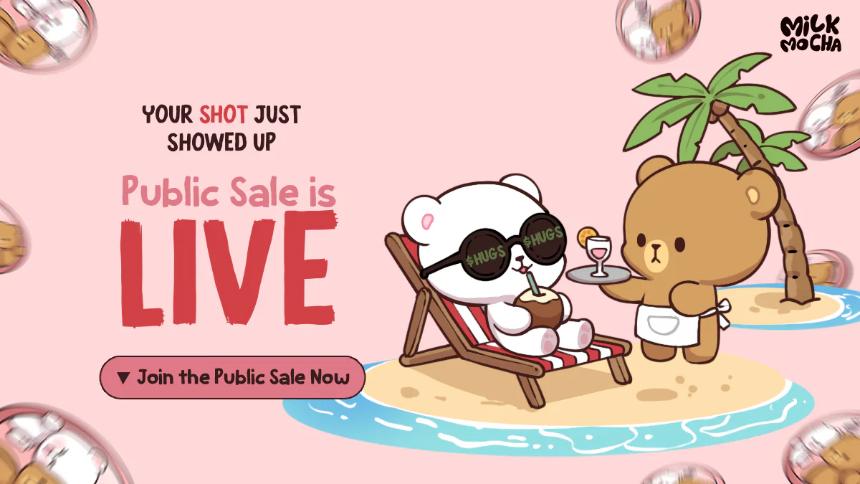 Milk Mocha 的 $HUGS 预售在白名单名额售罄后正式上线,引发全球抢购热潮!