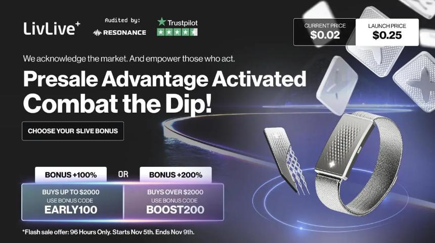 LivLive或成2025年百倍增长加密货币黑马,早鸟奖励高达200%