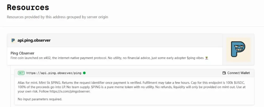 Ping推出发射台c402.market，x402生态的Pump.fun?