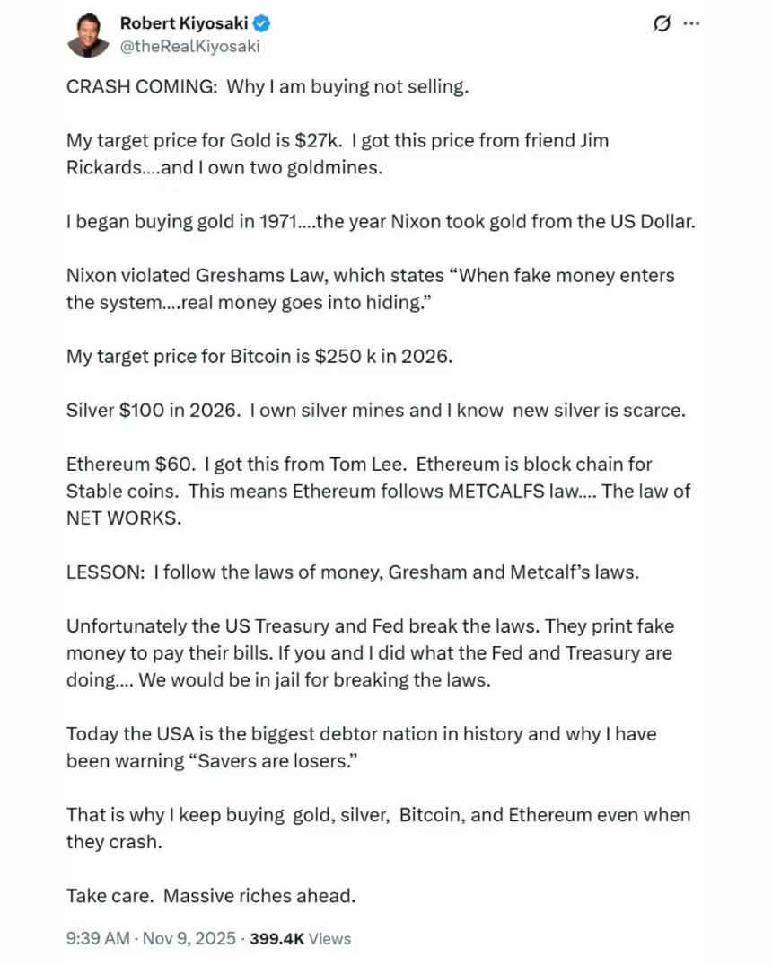 加密货币新闻:Kiyosaki 目标比特币价格 25 万美元,DeepSnitch AI、DCR 和 DASH 价格飙升