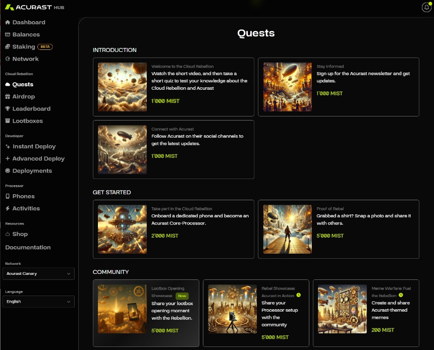 热门项目交互指南 | Self积分任务与Acurast手机挖矿教程(11月14日)