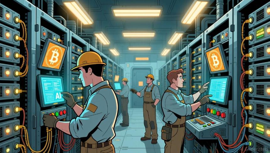 比特币矿工的双重赌注：人工智能转型与加密货币波动