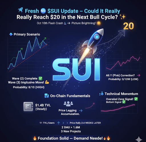 SUI悄然复苏：弱势投资者需警惕20美元的潜在冲击