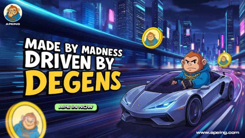 比特币跌破9.5万美元，Shiba Inu与PNUT价格飙升，$APEING白名单上线或成百倍加密货币新星