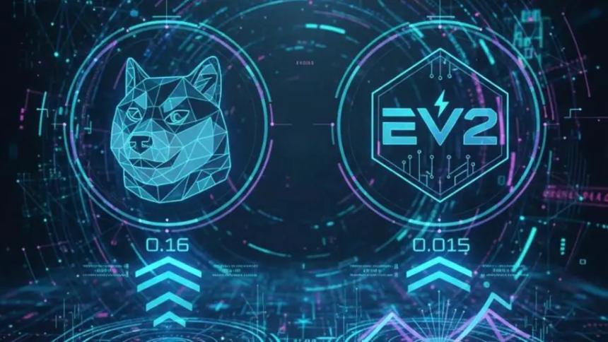 狗狗币与EV2价格预测：投资者聚焦DOGE能否守住0.16美元，EV2预售或带来惊人回报