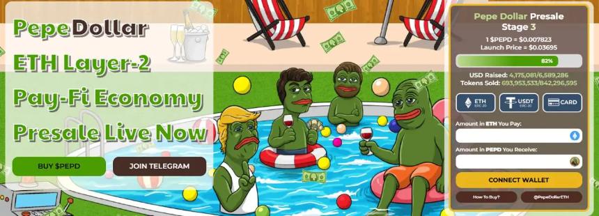 2025年加密货币预售焦点:Pepecoin巨鲸涌入Pepe Dollar,AlphaPEPE能否逆袭?