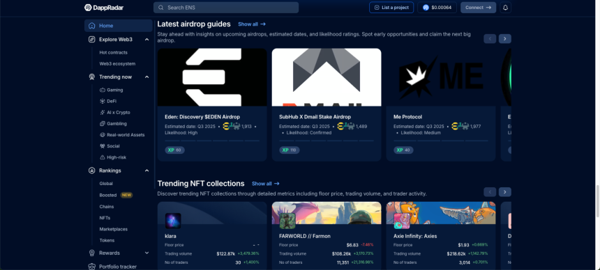 DappRadar，又一滴时代的眼泪