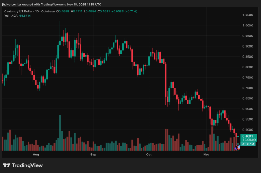 Cardano价格面临重大考验：巨鲸抛售导致ADA或跌至0.30美元