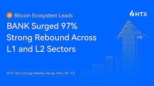  HTX热门股票上市周报（11月10日至17日）：比特币生态系统领涨，银行板块飙升97%；L1和L2板块强劲反弹 