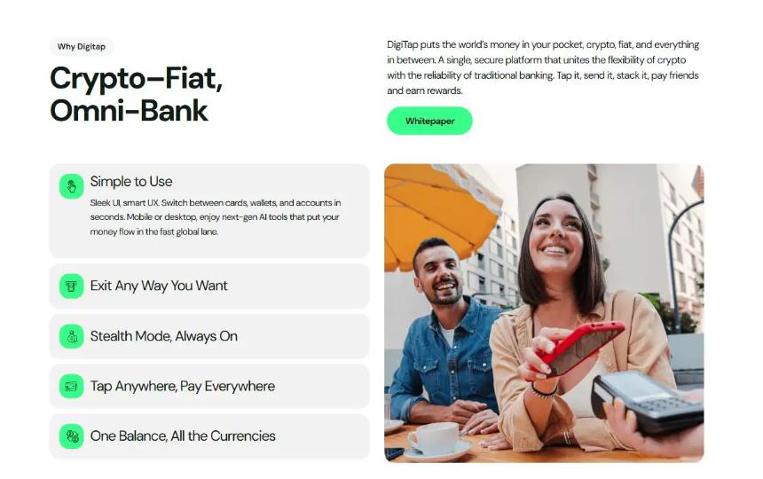 Digitap ($TAP) 被誉为下一个百倍增长潜力加密货币,现在或是最佳买入时机!