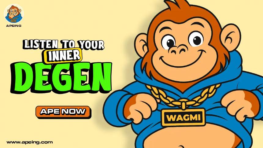 Brett正在流血,Doge正在沉睡,而Apeing Whitelist是下一个人人都想参与的1000倍加密货币。