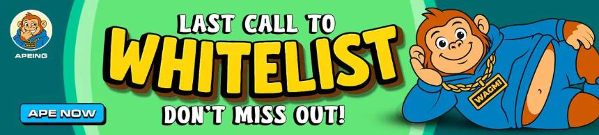 Brett正在流血,Doge正在沉睡,而Apeing Whitelist是下一个人人都想参与的1000倍加密货币。