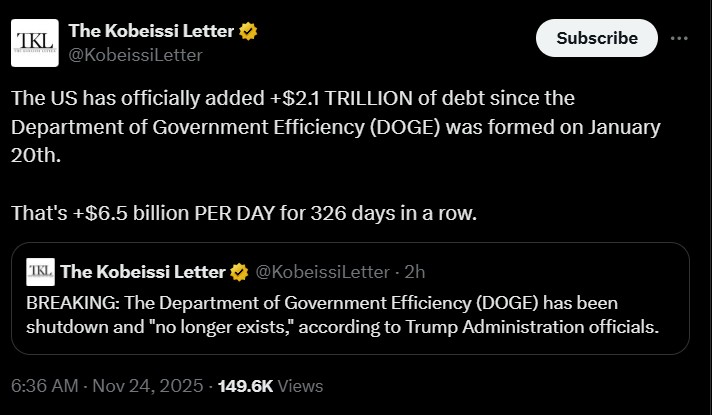 特朗普政府提前解散效率提升部门DOGE,引发透明度与成就质疑