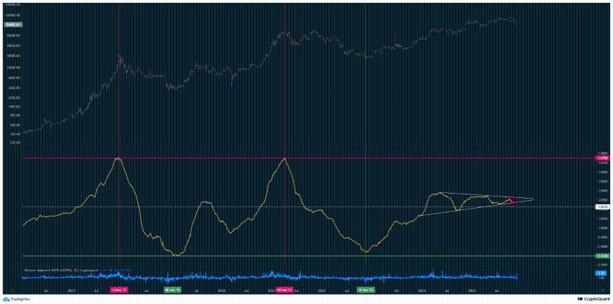  比特币本轮周期尚未见顶吗？SOPR 数据暗示了什么？ 
