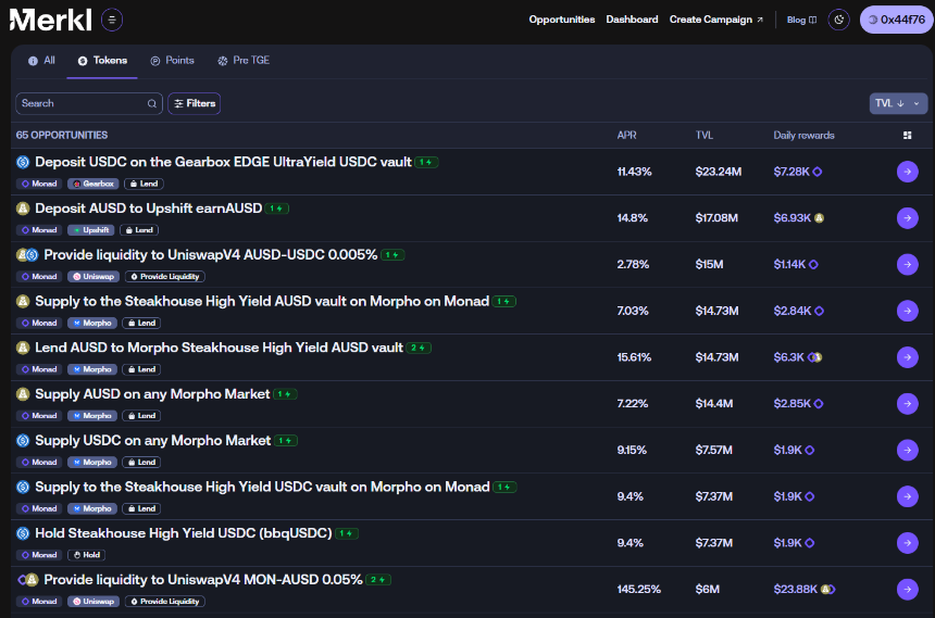 Monad主网上线,一览生态热门项目赚钱机会