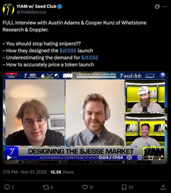 我们可能误解了$JESSE,这是在给Base链创收