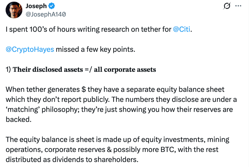 Arthur Hayes警示USDT潜在风险,Tether高管强势回应