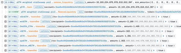 900 万美元被盗：Yearn yETH 池漏洞分析