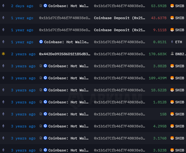 Shiba Inu whale withdraws 53 billion SHIB from Coinbase