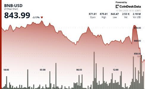 比特币波动与<span class='keyword'>科技股</span>抛售双重冲击，BNB下跌近3%跌破关键支撑位