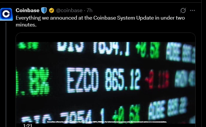 Coinbase 重磅升级：推出零手续费股票交易与预测市场服务