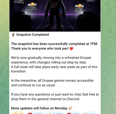 Dropee TGE上市前瞻：2026年1月是否会迎来代币生成事件？