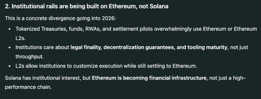 以太坊 vs. Solana；ChatGPT 预测 2026 年最佳项目。 