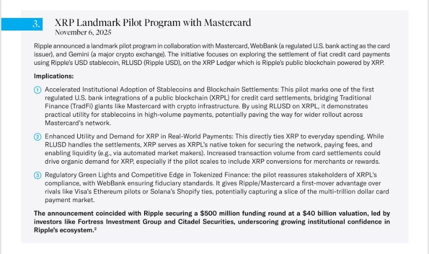 An excerpt from Amplify ETFs report on XRP and Ripple.