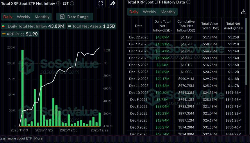 XRP价格持续下挫，技术面与链上数据双双承压