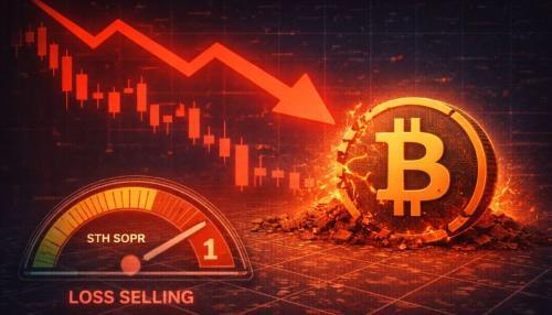 比特币下行风险加剧：STH SOPR跌破1，市场抛售压力攀升