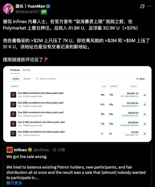 Infinex公募遇冷：机制背离用户需求，FDV与锁仓争议未解