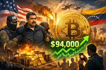 美国打击委内瑞拉，比特币逆势上涨至9.4万美元：“个人钱包趋势得到验证”