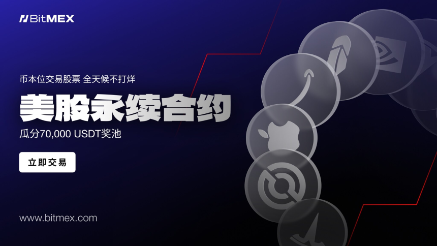 BitMEX推出股票永续合约，支持7x24小时股票交易