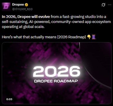 Dropee 路线图公布：DROPEE 上线日期预示将于 2026 年第三至第四季度，原因如下