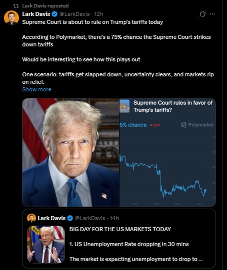 最高法院裁决前，价值6000亿美元的特朗普关税政策悬而未决