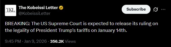 最高法院裁决前，价值6000亿美元的特朗普关税政策悬而未决