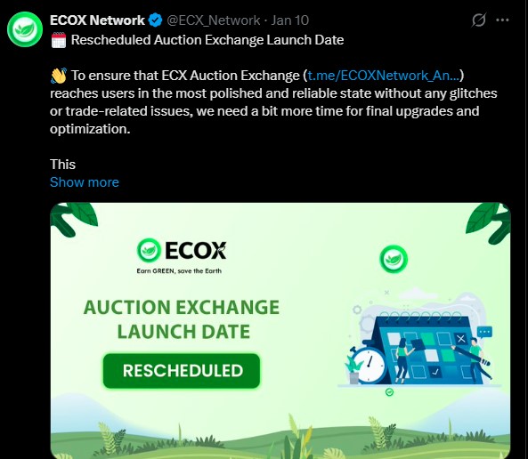 ECOX Network上市日期真相:$ECX的KYC和路线图延迟是好事吗?