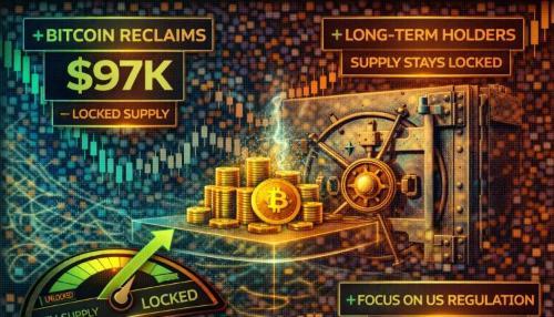 比特币重返9.7万美元，长期持有者供应持续锁定